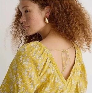 J. Crew Liberty V Neck Top In Capel Floral Organic Cotton